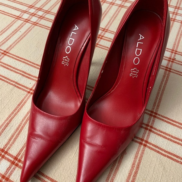 Red Aldo Pointed Heel